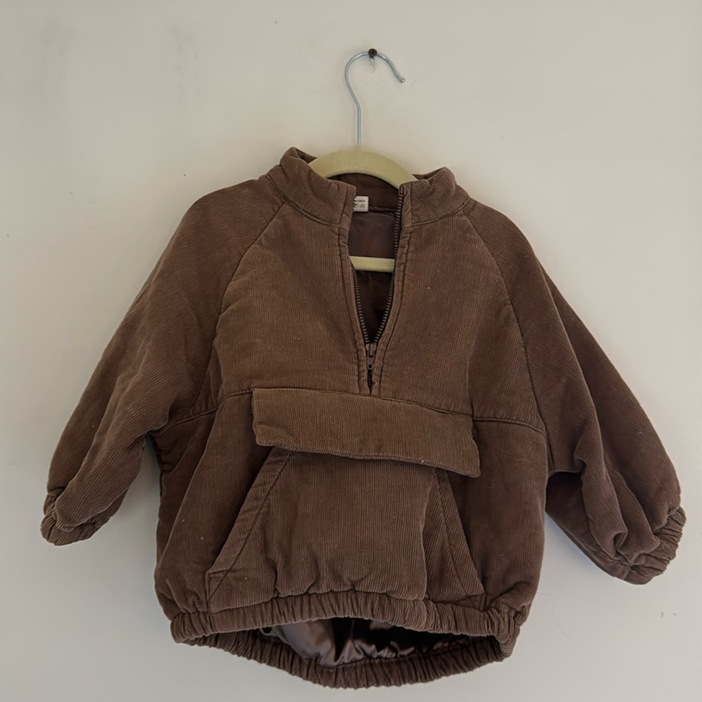 Kids half zip with front pocket unisex
